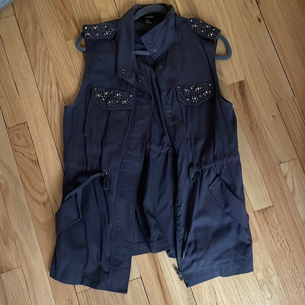 Forever 21 embellished cargo vest
